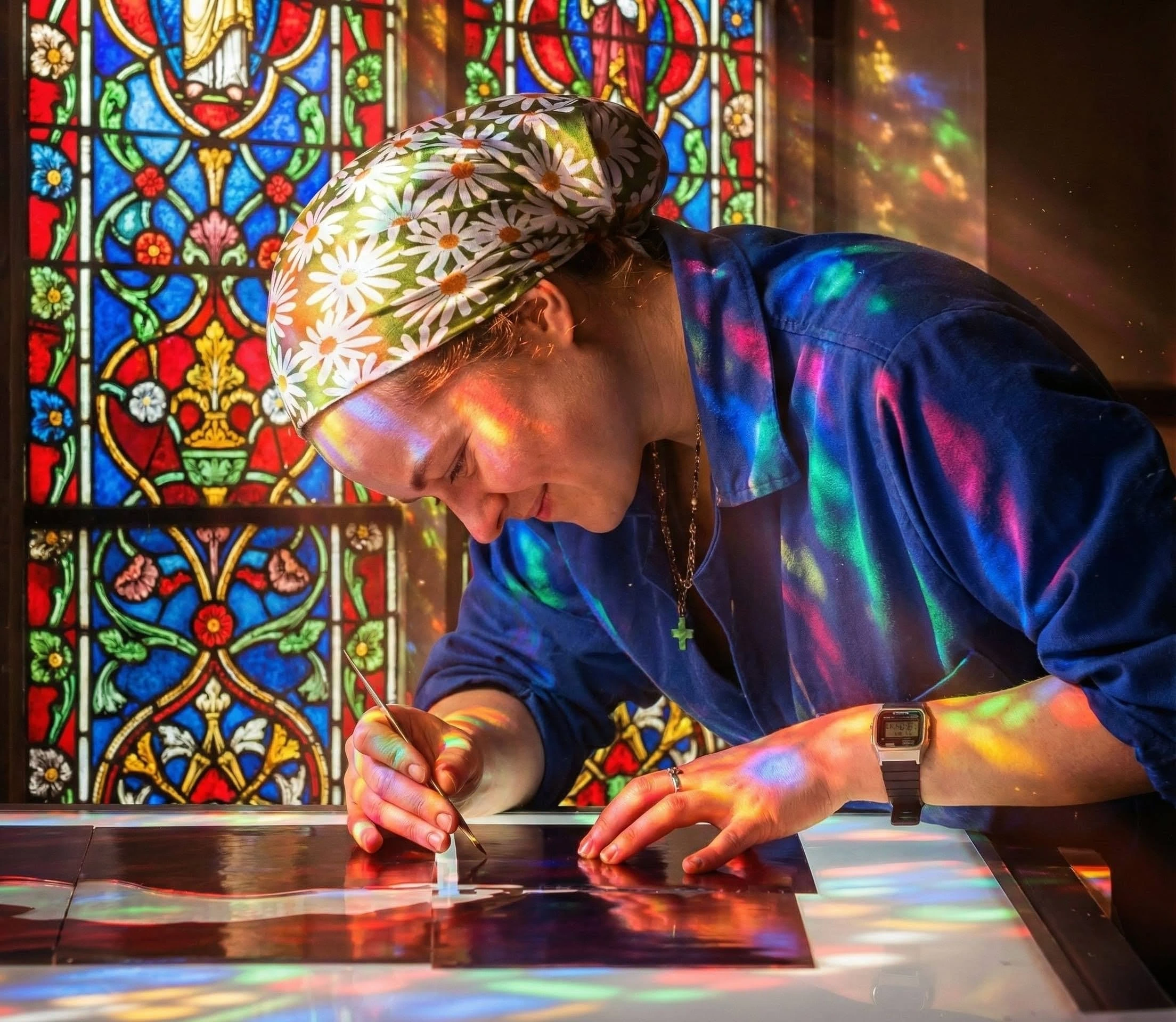 Portrait Apolline Pierron Vitrailliste