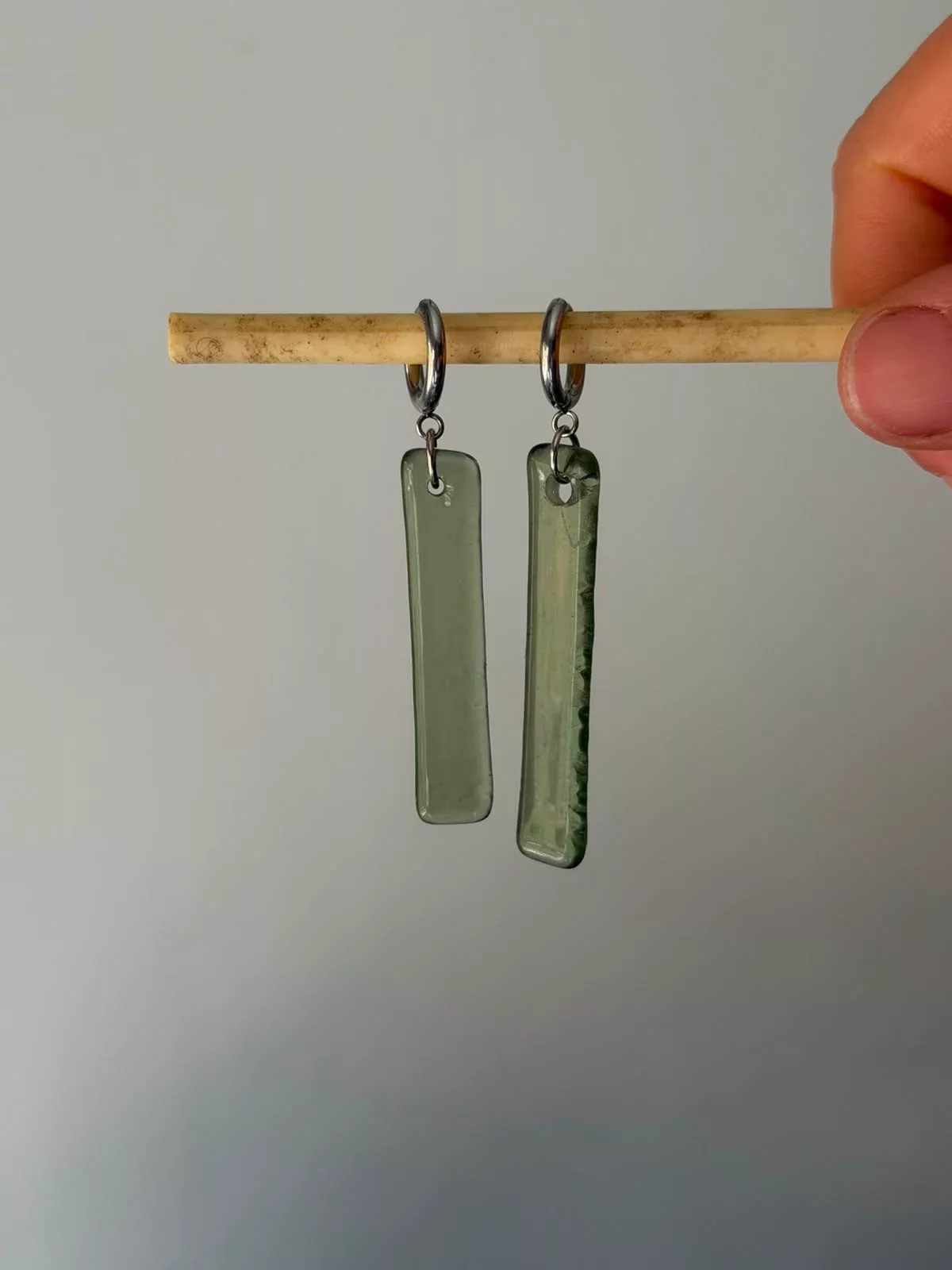 Boucles d’oreilles en verre recyclé - vert