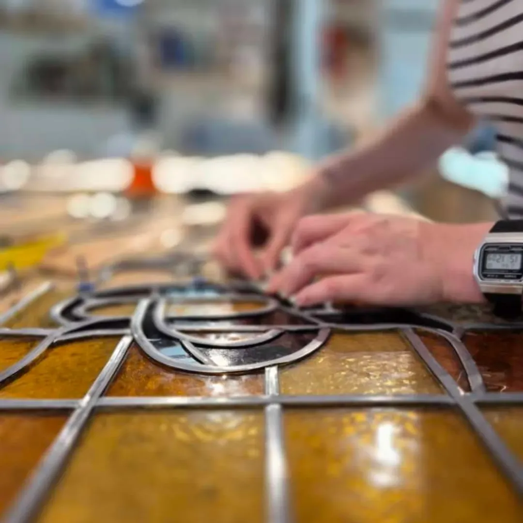 Restauration vitrail Gluepot Reims - État initial